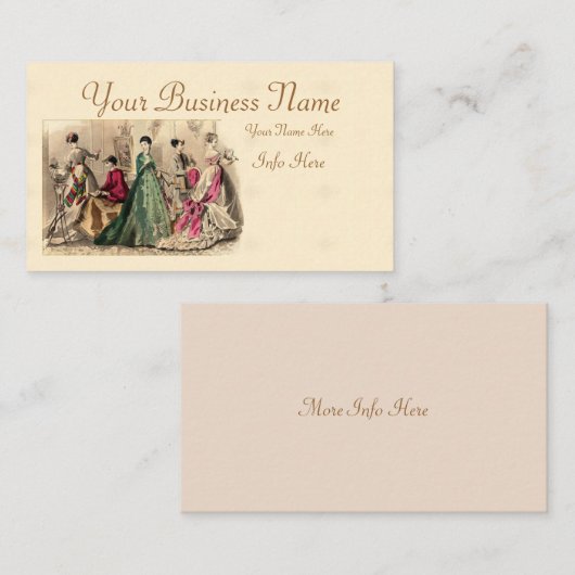 Robe Victorienne Avec Carte de visite Bow Rose (Devant / Derrière)