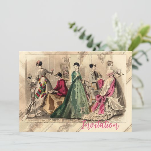 Robe Victorienne Avec Invitation Bow Rose (Debout devant)