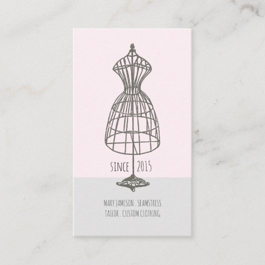 Robe Vintage Seamstress Carte de visite (Devant)