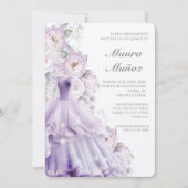 Robe violette invitation quinceañera (Devant)