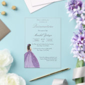 Robe violette Quinceanera invitation (Insitu (Mariage))