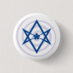 Robert Anton Wilson - Aleister Crowley Glyph Ronde Button 3,2 Cm