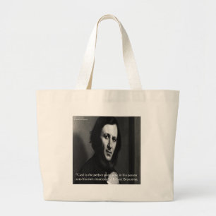 Robert Browning God Perfecte Dichter Citaat Grote Tote Bag