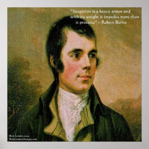 Robert Burns & beroemd verdenking citaat poster