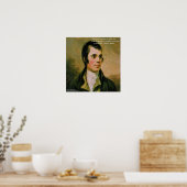 Robert Burns & Célèbre Citation de Soupçon Affiche (Cuisine)