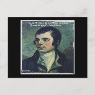 Robert Burns "Man's Inhumanity" Citaat Cadeaus Briefkaart
