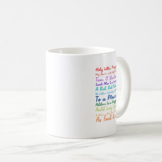 Robert Burns Poems - Mug (Devant droit)