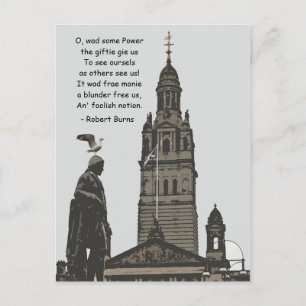Robert Burns Ponders Glasgow City Chambers Briefkaart