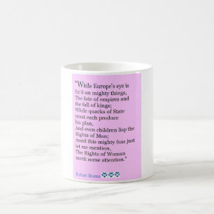 Robert Burns Quote, rechten van de vrouw Koffiemok
