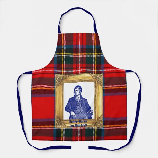 Robert Burns Supper Royal Stewart Plaid Jan 25 Schort (Voorkant)