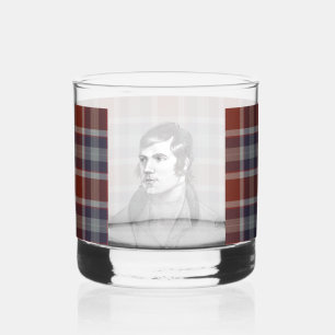 Robert Burns Tartan Whisky Glass Glas