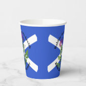 Robert Burns Verjaardagsgedicht Thistle Flag Large Papieren Bekers (Links)