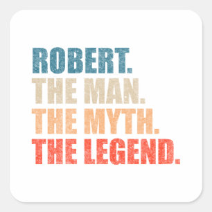 Robert De Man De Mythe De Legende Vierkante Sticker