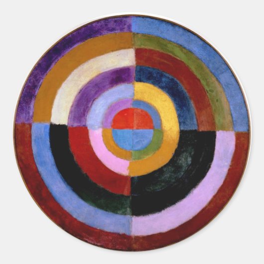 Robert Delaunay abstracte kunst Ronde Sticker (Voorkant)