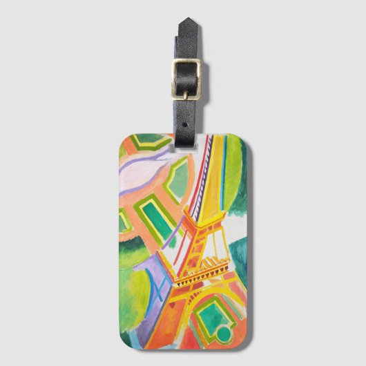 Robert Delaunay's Eiffeltoren Kunst Bagagelabel (Voorkant (verticaal))