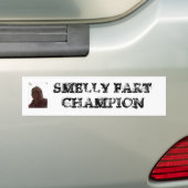 ROBERT_DES_white, SMELLY FART CHAMPION Bumpersticker (Op auto)