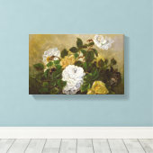 Robert Duncanson leeft nog steeds met Rozen Canvas Afdruk (Insitu (Houten vloer))