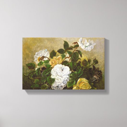 Robert Duncanson leeft nog steeds met Rozen Canvas Afdruk (Voorkant)