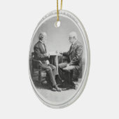 Robert E. Lee en Joseph E. Johnston Keramisch Ornament (Links)