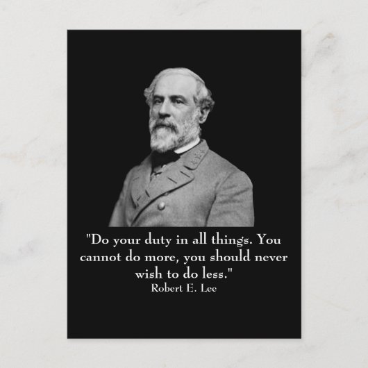 Robert E Lee en quote Briefkaart (Voorkant)