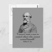 Robert E Lee en quote Briefkaart (Voorkant / Achterkant)