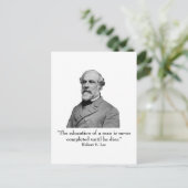 Robert E Lee en quote Briefkaart (Staand voorkant)