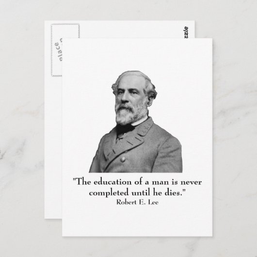 Robert E Lee en quote Briefkaart (Voorkant / Achterkant)