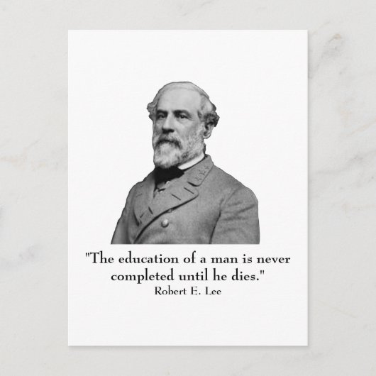 Robert E Lee en quote Briefkaart (Voorkant)