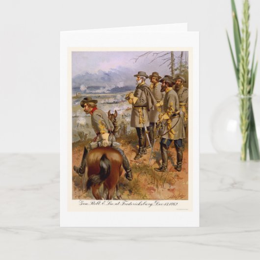 Robert E Lee in Fredericksburg, VA 1862 Kaart (Voorkant)
