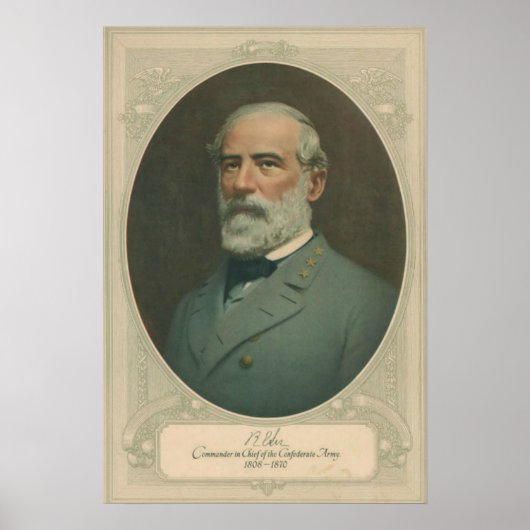 Robert E Lee Portrait Poster (Voorkant)