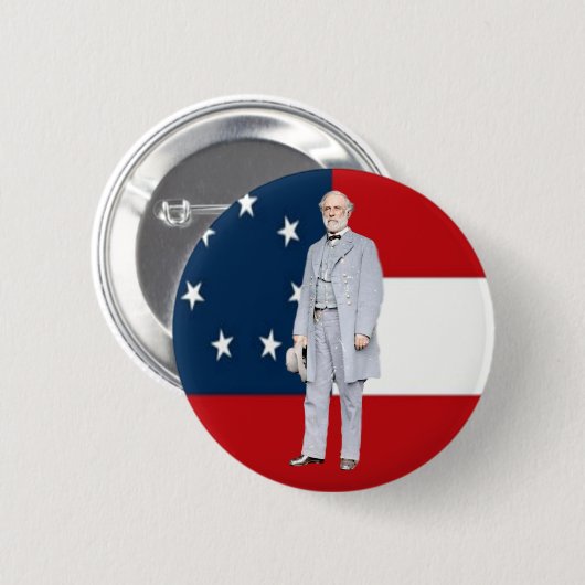 ROBERT E. LEE RONDE BUTTON 5,7 CM (Voorkant /achterkant)