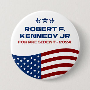 Robert F Kennedey Jr voor President 2024 Ronde Button 7,6 Cm