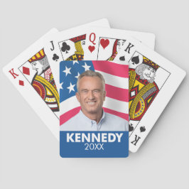 Robert F Kennedy JR 2024 - met vlag achtergrond Pokerkaarten