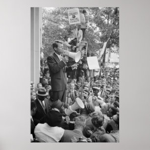Robert F. Kennedy tijdens de betoging in CORE Poster
