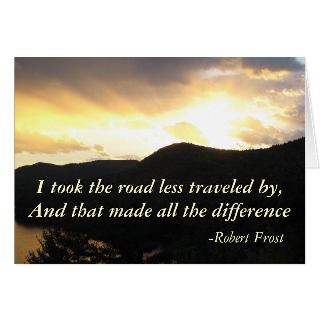 Robert Frost Card (Voorkant Horizontaal)