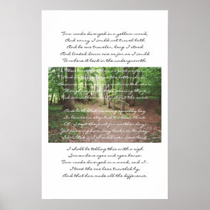 Robert Frost - De weg is niet bewandeld Poster