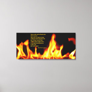 Robert Frost Fire en Ice Wrapped Canvas Print