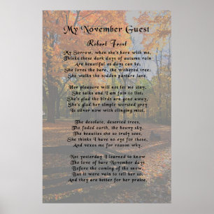 Robert Frost, Mijn November-gast Poster