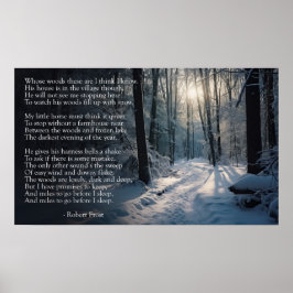 Robert Frost: Op een sneeuwavond langs de Bossen Poster