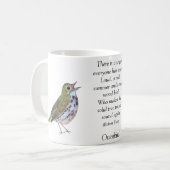 Robert Frost Ovenbird Mug de café blanc (Devant gauche)