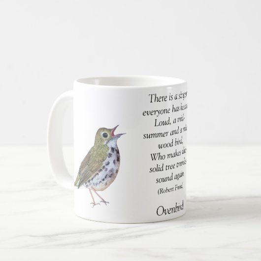 Robert Frost Ovenbird Mug de café blanc (Devant gauche)