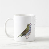 Robert Frost Ovenbird Mug de café blanc (Gauche)