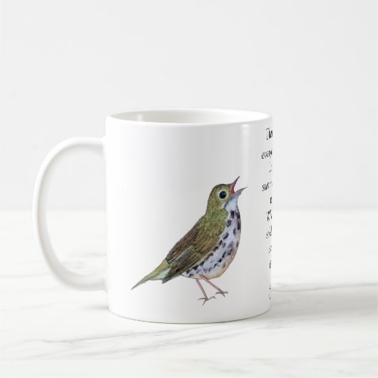 Robert Frost Ovenbird White Coffee Mok (Links)