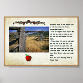 Robert Frost poem fence picture poster (Devant)