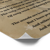 Robert Frost, Stoppen met Bossen Poster (Hoek)