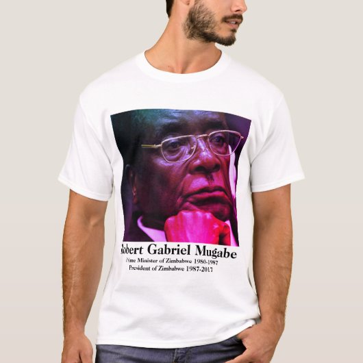 Robert G. Mugabe, President van Zimbabwe T-shirt (Voorkant)