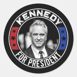 Robert Kennedy, Jr. voor President 2024 Ronde Sticker