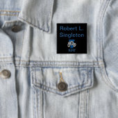 Robert L. Singleton Name Badge Pin Vierkante Button 5,1 Cm (In situ)