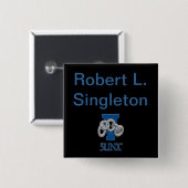 Robert L. Singleton Name Badge Pin Vierkante Button 5,1 Cm (Voorkant /achterkant)