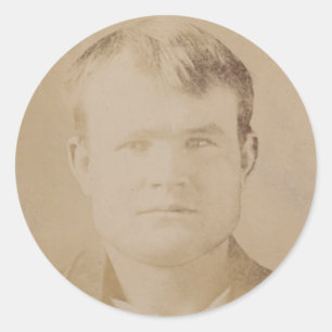Robert LeRoy Parker alias Butch Cassidy Portrait Ronde Sticker